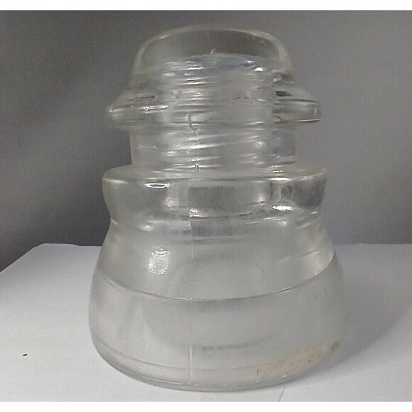 Vintage Hemingray #45 Made in USA 17-41 Clear Glass Insulator read description - Picture 6 of 10